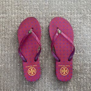 tory Burch pink flip-flops